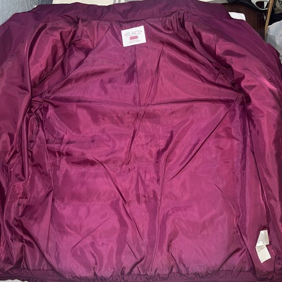 CHILDREN’S PLACE Size XXL/16 Girls Puffer Winter Jacket Pretty Burgundy Color - Picture 6 of 7